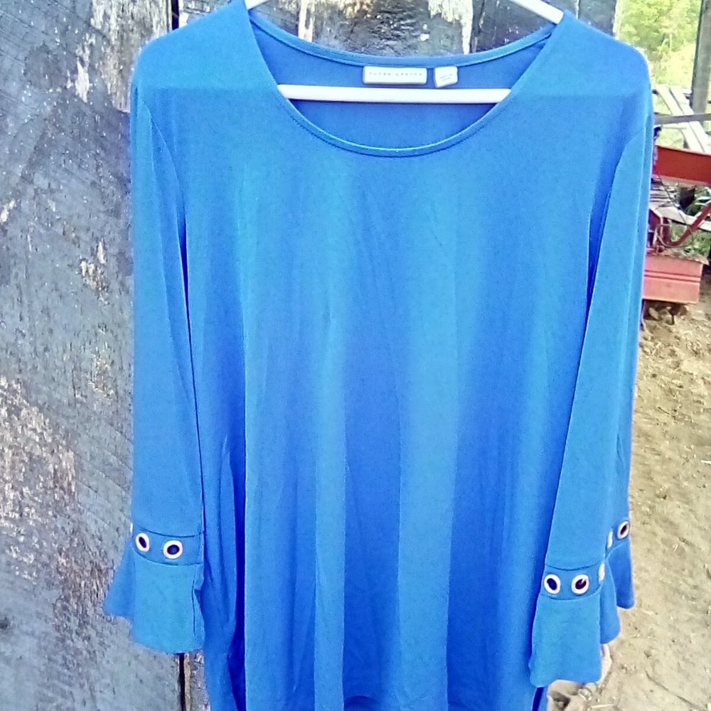 Susan Graver Liquid Knit Tunic Top XL